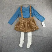 Carter's Girls 3-Piece Tee & Jumper Set tight & Skirt Floral NWT Size 18m, 24m