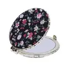 Mini Makeup Compact Pocket Floral Mirror Portable Two-side Folding Mirror H I7G8