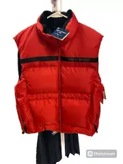 NWT Vintage 90’s Polo Sport Red Puffer Down Full Zip Vest Reversible Size Large