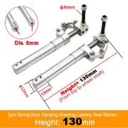 One Pair 5mm Height 70mm to 160mm Spring Back Damping Kneeling Landing Gear Retract 3-4kg RC Model Aircraft JET EDF Plane Part Pair D 5.0- H130mm
