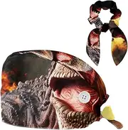 [YTYVAGT] Scrub Caps Women,Scrub Hats Suitable for Women,Ancient Animal Dinosaur