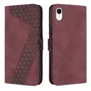 Case PU Leather Flip Cover Magnetic Clasp Design Wallet Card Slots Stand Case - Black