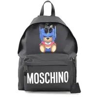 在飛比找蝦皮購物優惠-Moschino 最萌 變形金剛 泰迪熊 黑色 大型 後背包