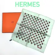 Unused item Hermes Petit Carr Kare 45 Silk Handkerchief Scarf Green