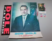 RARE Vintage Bob Dole Memorabilia For Senate 1st Campaign Memorabilia Poster Pin