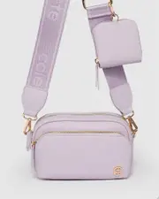 Purple Amalia Webbing Crossbody Bag