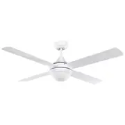 Stradbroke DC Ceiling Fan 48" With E27 Light Matt White - 20490901