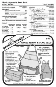 Work Apron & Tool Belt #536 Sewing Pattern (Pattern Only) gp536