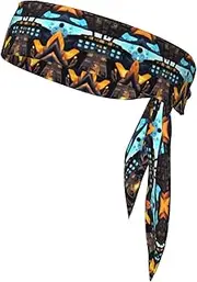 [HVTTIOR] Airplane Cockpit Print Multifunctional Sweat Wicking Sports Head Tie Headband for Tennis Basketball Karate