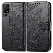 For TCL 40 XL Phone Case Butterfly Pattern Wallet PU Leather Flip Folio Cover
