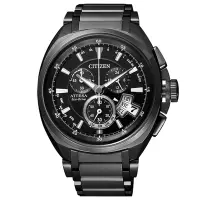 在飛比找Yahoo奇摩購物中心優惠-CITIZEN 錶現自我光動能鈦金屬腕錶(黑)-ATD53-