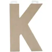 Paper Mache Letter K 8 X 5.5 Inches,1 pack (1 piece)
