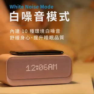 ANKER SoundCore 無線充電Bedside Speaker 藍芽喇叭 櫻花粉/限量灰 A3300