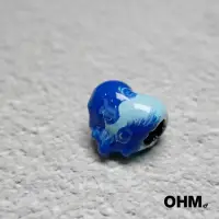 在飛比找momo購物網優惠-【OHM Beads】Blue Swirls(歐姆串珠;琉璃