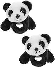 SUPVOX 2 pcs Panda Plush Slap Bracelets Jungle Theme Party Favor for Comfortable Safe Slap Band for Birthdays Halloween Christmas More