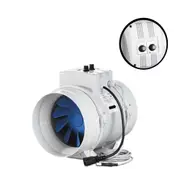 Blauberg Turbo G Mixed Flow AC Fan - 200MM (8" Inch) - 636CFM - with Thermostat