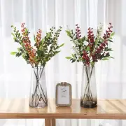 Set of 3 Christmas Berry Artificial Flower Stems, 27 Inches Tall