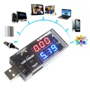 USB Charger Doctor Current Voltage Charging Detector Voltmeter Ammeter Red+blue