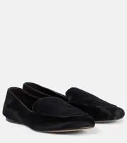 [Khaite] Khaite Monroe calf hair loafers AU 7 black