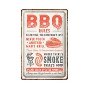 Nostalgic-Art Medium Metal Plaque/Sign Wall Hanging Decor BBQ Rules 20x30cm