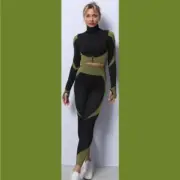 Green & Black Workout Activewear Set