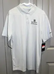 NEW Nike Dri Fit Golf Shirt (B Security) - Gray - Large - Men's (891881)