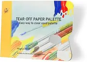 ASTIMESA 36 Sheets Tear Off Palette Paper Pad with Thumb Hole, 9 x 12 Inch Disposable White Paint Palette Paper, Artist Painting Mixing Palette Paper for Oil Acrylic Watercolor (A4)