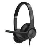 Codi A04618 CLARO Wired Stereo Dual Ear Headset w/ Integrated AI ENC Microphone
