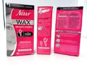 3 Pk Nair Hair Remover Wax Ready-Strips for Face & Bikini 40 Wax Strips Each