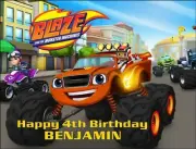 BLAZE & the MONSTER MACHINES 26x19.5cm Rctngle Edible ICING Birthday Cake Topper