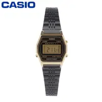 在飛比找蝦皮購物優惠-【金台鐘錶】CASIO卡西歐 復古數字型電子錶 (黑金) 生