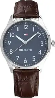 [Tommy Hilfiger] Table Brown Leather Navy Dial Men's Watch