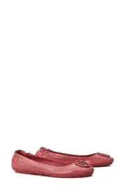 NIB Tory Burch Minnie Travel Ballet Flat WASHED BERRY PINK 8, 9, 9.5, 10, 11