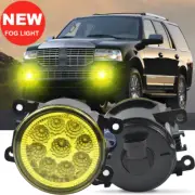 Front Bumper Yellow Fog Light Lamp for 2007 2008 20092010-2014 Lincoln Navigator