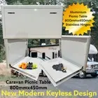 AVAN SUITABLE CARAVAN RV FOLDOUT TABLE PICNIC TABLE WHITE 800mmx450mm KEYLESS