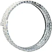 [Generic] Rhinestone Arm Cuff Layered Arm Bracelet Crystal Upper Armband Open Cuff Dainty Arm Jewelry For Women
