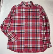 Vineyard Vines Classic Fit Stretch Flannel Plaid Whale Shirt Pld Sailors Red NWT