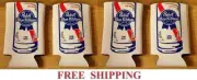 PABST BLUE RIBBON 4 PBR POUNDER 16oz BEER CAN COOLERS KOOZIE COOLIE HUGGIE NEW