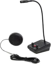 Window Speaker Intercom System,Dual-Way Intercomm Microphone System Anti-Interference Noise Free for Business/Bank/Office/Hospital Counter