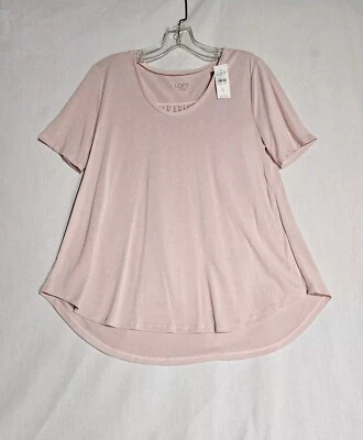 LOFT Outlet Womens TShirt Top Blouse Small Pink Tee Soft Modal SS Flowy NEW $44