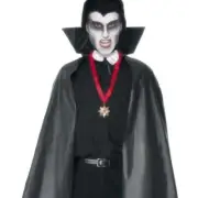 PVC Vampire Cape Adult Black
