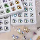 20pcs Nail Charms Sparkling Diy 3d Love Heart Nail Decors Phone Case Craft