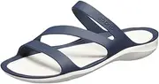 [Crocs] Women's Swiftwater Sandal, Navy/White, W5