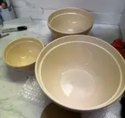 Vintage Treasure Craft Ceramic Santa Fe Collection Southwest Nesting Bowl Set 3