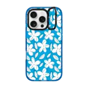 iPhone 16 Pro Impact Ring Stand Case MagSafe Compatible BLUE FLOWERS BY ROMERO BRITTO