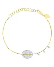 Meira T 14K Yellow & 14K White Gold Diamond Oval Bead Chain Bracelet