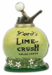 WARD'S LIME CRUSH SODA POP SYRUP 15" HEAVY DUTY USA MADE METAL ADVERTISING SIGN
