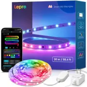 S1 AI LED Strip Lights for Bedroom - 100ft(2 Rolls of 50ft) Smart RGB Light S...