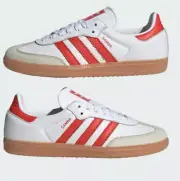 ADIDAS WOMEN'S SAMBA OG CLOUD WHITE SOLAR RED IF6413 SIZE 10 NEW IN BOX
