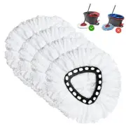 Spin Mop Replacement Head 4 Pack Mop Refill 4 Count (Pack of 1) White